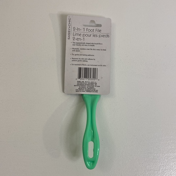 2-In-1 Foot File New In Original Packaging GREEN - Picture 2 of 2